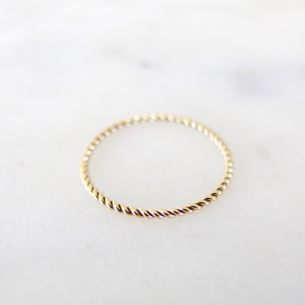 New twisted stacker ring 14k GF